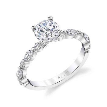 Round Cut Unique Engagement Ring - Felicity S2000