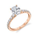 Sylvie Round Cut Classic Engagement Ring - Veronique S1860