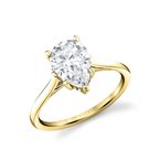 Sylvie Round Cut Solitaire Hidden Halo Engagement Ring - Carter S2683