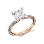 Sylvie Cushion Cut Classic Pave Engagement Ring - Braylin S2633