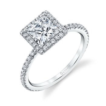 Cushion Cut Classic Halo Engagement Ring - Vivian S1793