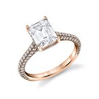 Sylvie Pear Shape Hidden Halo Pave Engagement Ring - Peighton S2433
