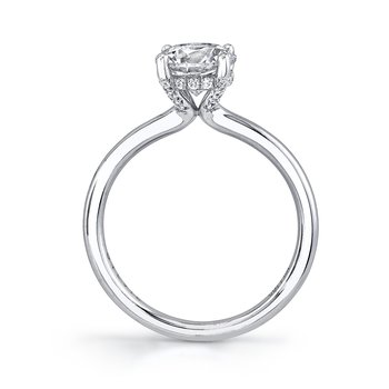 Round Cut Hidden Halo Engagement Ring - Melany S3193