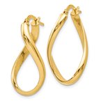 Leslie's 14K Polished Oval Twisted Hoop Earrings LE538