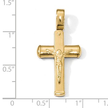 14K Polished Crucifix Pendant LF868
