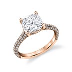 Sylvie Pear Shape Hidden Halo Pave Engagement Ring - Peighton S2433