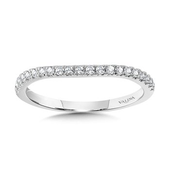 Curved Diamond Wedding Band R1118BW-SR