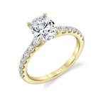 Sylvie Round Cut Classic Engagement Ring - Veronique S1860