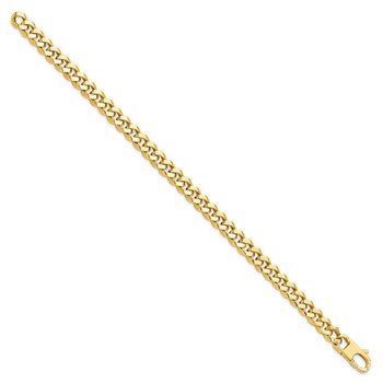 14K 7.0mm Beveled Curb Bracelet LF683-8
