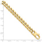 Leslie's 14K 7.0mm Beveled Curb Bracelet LF683-8
