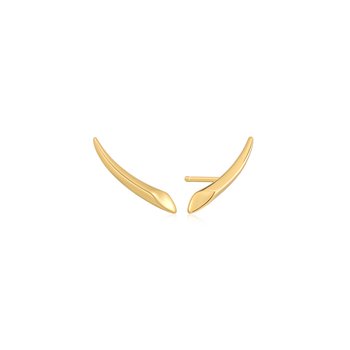 Gold Arrow Climber Stud Earrings E049-04G