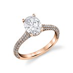 Sylvie Pear Shape Hidden Halo Pave Engagement Ring - Peighton S2433