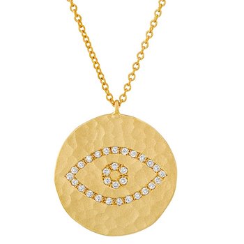 Evil Eye Charm Diamond Necklace  5144