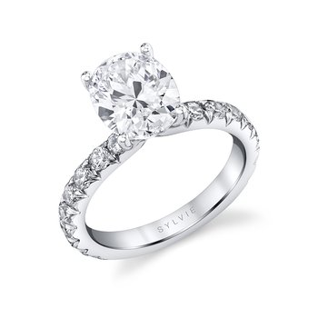 Round Cut Classic Wide Band Engagement Ring - Marlise S2793