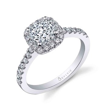 Cushion Cut Classic Halo Engagement Ring - Chantelle SY999