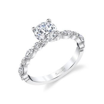 Round Cut Unique Engagement Ring - Felicity S2000