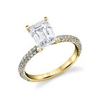 Sylvie Cushion Cut Classic Pave Engagement Ring - Braylin S2633