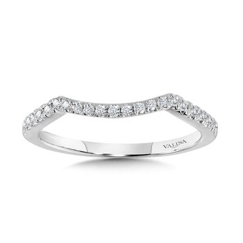 Curved Diamond Wedding Band R1131BW-SR