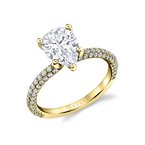 Sylvie Cushion Cut Classic Pave Engagement Ring - Braylin S2633