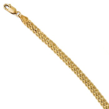 14K 4.5mm Wide Diamond-Cut Triple Rope Chain 508