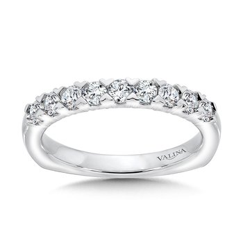 Unique Straight Diamond Wedding Band R1082BW