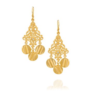 Victoria Filigree Diamond Drop Earrings 2321