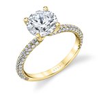Sylvie Cushion Cut Classic Pave Engagement Ring - Braylin S2633