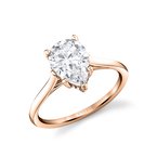 Sylvie Round Cut Solitaire Hidden Halo Engagement Ring - Carter S2683