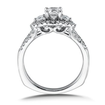 Three Stone Diamond Engagement Ring RQ9384W