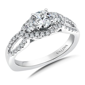 Three Stone Diamond Engagement Ring RQ9384W