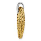 Leslie's Sterling Silver Rhodium-plated Gold-plated CZ Braided Pendant QLF864