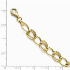 Leslie's 10K Yellow Gold Flat Curb Link Bracelet 5257-7