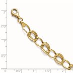 Leslie's 10K Yellow Gold Flat Curb Link Bracelet 5257-7