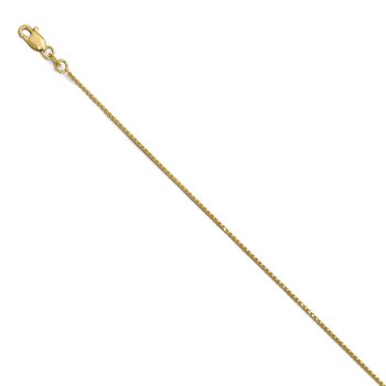 14K 1mm D/C Spiga Chain Anklet 7235