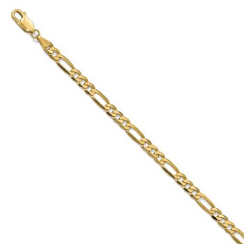 14K 4.75mm Flat Figaro Chain 1296