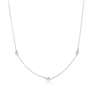 Silver Twisted Wave Chain Necklace N050-02H