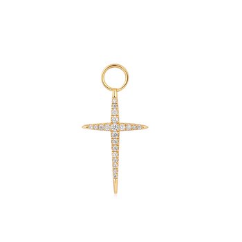 Gold Cross Earring Charm EC048-14G