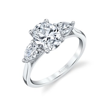 Round Cut Three Stone Engagement Ring - Martine S3003S