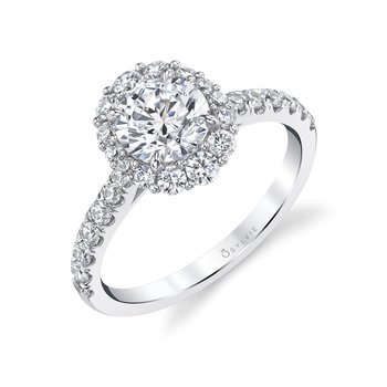 Round Cut Halo Engagement Ring - Jillian S1848