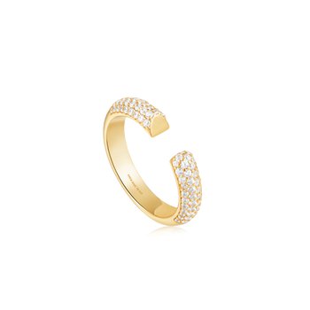 Gold Pavé Adjustable Ring  R051-01G