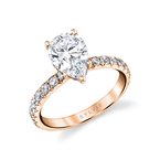 Sylvie Round Cut Classic Wide Band Engagement Ring - Malencia S2993