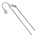 Leslie's Sterling Silver RH-plated Adjustable Snake Chain Anklet FC21