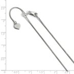 Leslie's Sterling Silver RH-plated Adjustable Snake Chain Anklet FC21