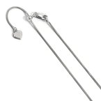 Leslie's Sterling Silver RH-plated Adjustable Snake Chain Anklet FC21