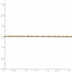 Leslie's 14K 1.3mm Singapore Chain Anklet 503