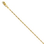 Leslie's 14K 1.3mm Singapore Chain Anklet 503