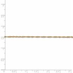 Leslie's 14K 1.3mm Singapore Chain Anklet 503