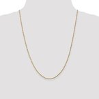 Leslie's 14K 1.3mm Singapore Chain Anklet 503