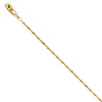 Leslie's 14K 1.3mm Singapore Chain Anklet 503