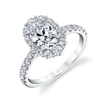 Round Cut Halo Engagement Ring - Jillian S1848